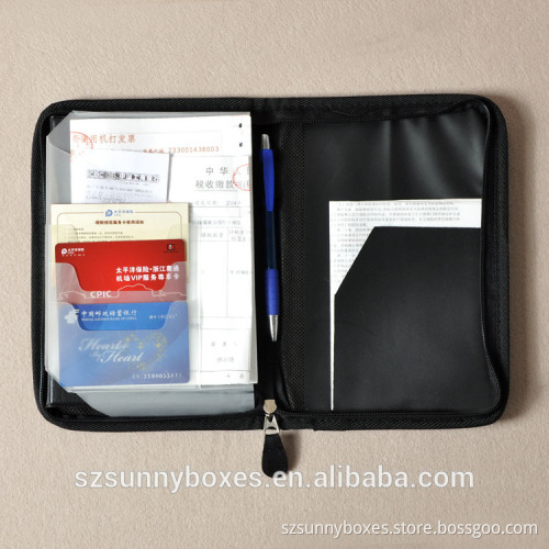 Eco-friendly Waterproof 600D Polyester Business Travel Zipper Organizer File Folder Bag